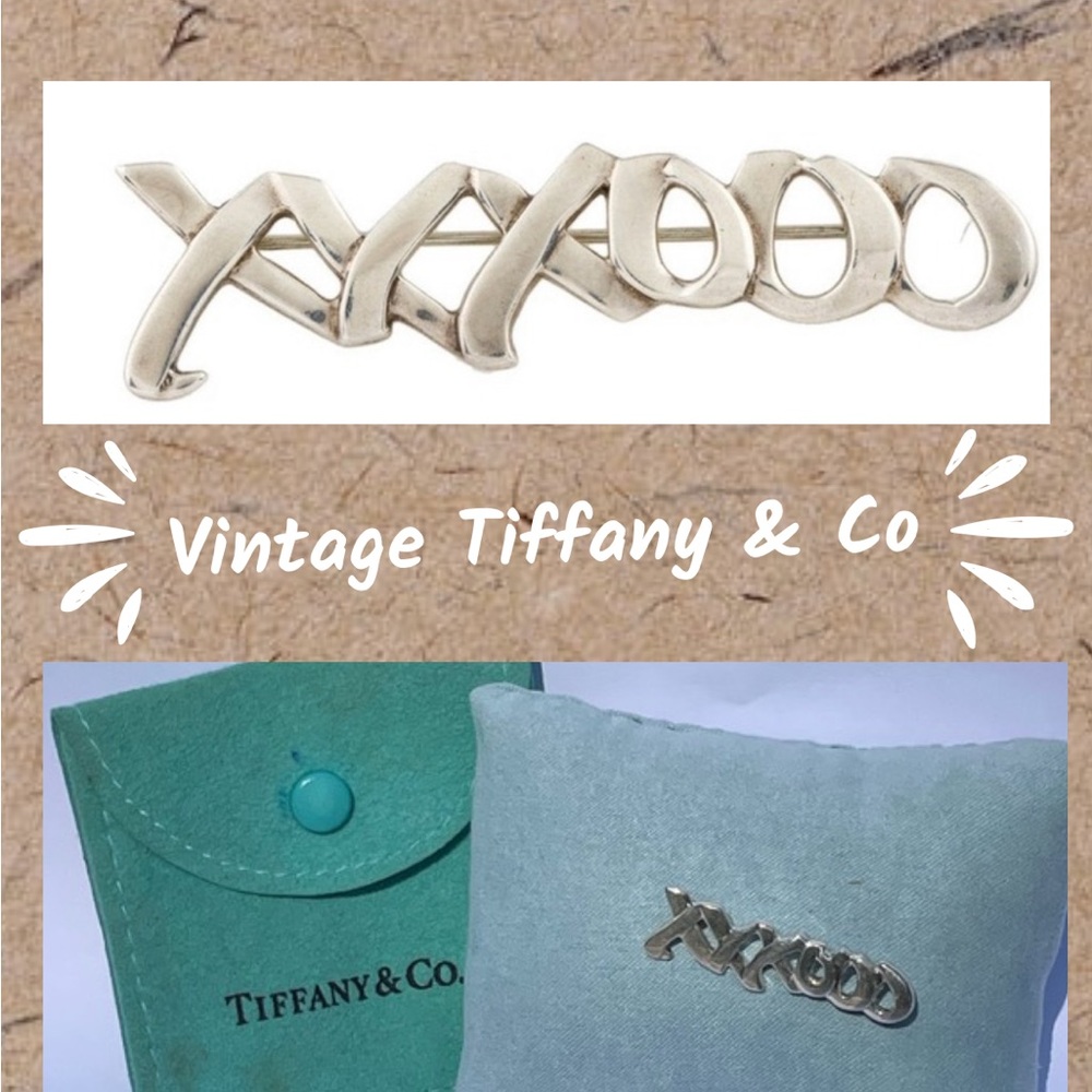 TIFFANY & CO. Paloma Picasso Brooch Pin - 925 Silver, XO, Love and Kisses